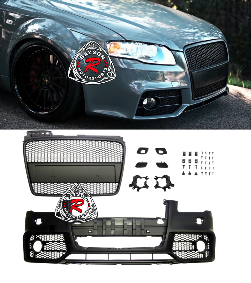 RS4 Style Front Bumper For 2005-2009 Audi A4 B7