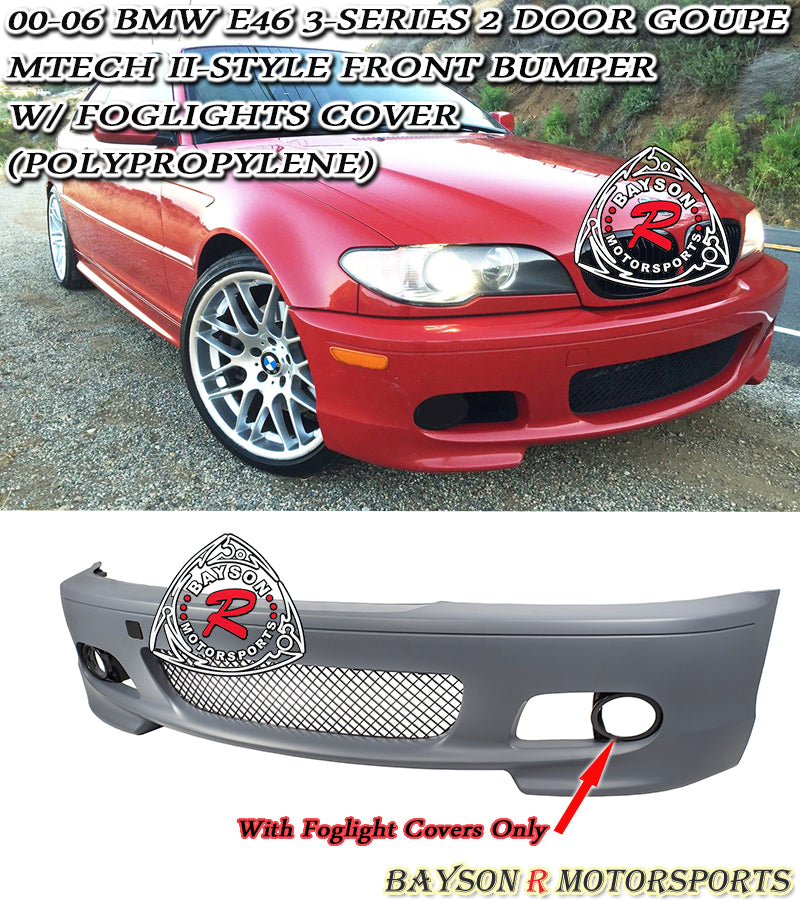 M-Tech II Style Front Bumper For 2000-2003 BMW 3 Series E46 2Dr