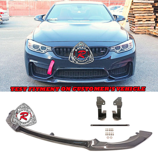 CS Style Front Lip (Carbon Fiber) For 2015-2020 BMW M3 F80 / M4 F82 F83 - Bayson R Motorsports