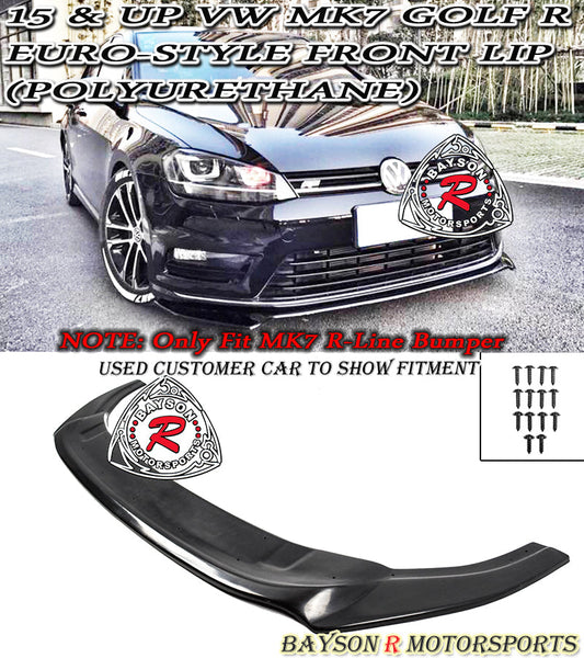 Euro-Style Front Lip For 2015-2017 Volkswagen Golf MK7 R Only - Bayson R Motorsports