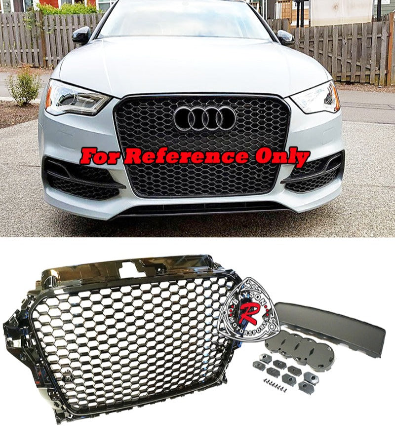 RS3 Style Front Grille (Black) For 2009-2013 Audi A3 S3 (8P)