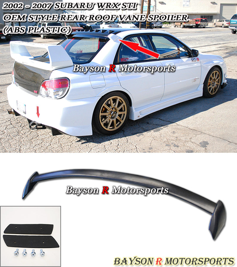 TSC Fiberglass Rear Spoiler For Subaru Impreza WRX 2002-2007 – Painted Any Color, 3-Year Warranty