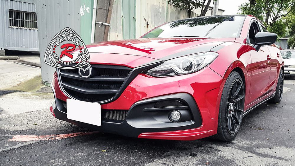 KS Style Front Bumper w/ Grille For 2014-2016 Mazda 3 - Bayson R Motorsports