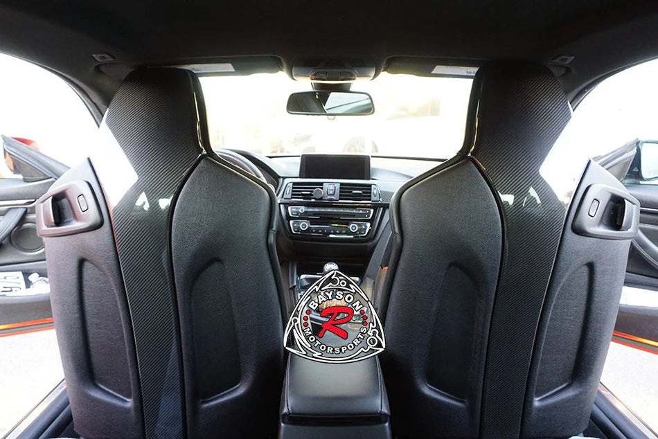 Add-On Seat Back Support Cover (Carbon Fiber) For 2015-2020 BMW M3 F80 / M4 F82 F83