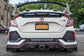 Rally Armor 17-21 Honda Civic Type R Black UR Mud Flap w/ White Logo - Bayson R Motorsports