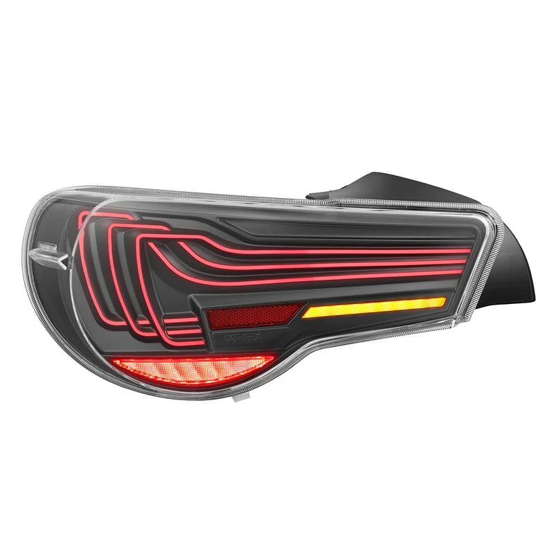 AlphaRex (LUXX-Series) 2013-2016 Scion FR-S / 2017-2020 Toyota 86 / 2013-2020 Subaru BRZ CSL Laser Style LED Tail Lights - Black Clear