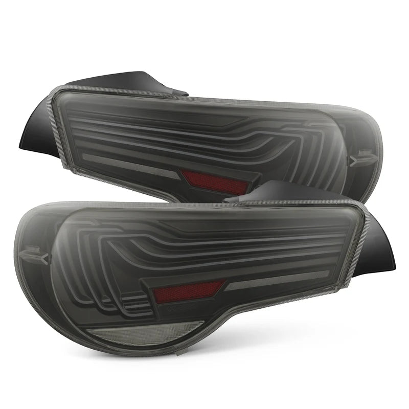 AlphaRex (LUXX-Series) 2013-2016 Scion FR-S / 2017-2020 Toyota 86 / 2013-2020 Subaru BRZ CSL Laser Style LED Tail Lights - Black Smoke