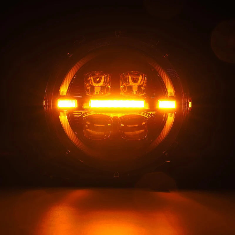 AlphaRex (NOVA-Series) 2018-2025 Jeep Wrangler JL/2019-2025 Gladiator JT LED Projector Headlights - Alpha-Black