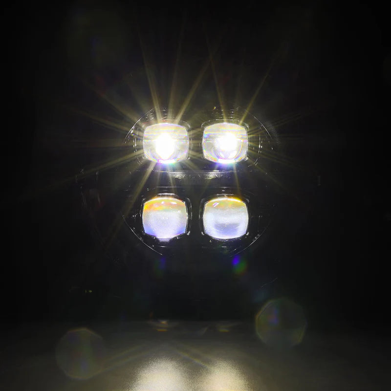 AlphaRex (NOVA-Series) 2018-2025 Jeep Wrangler JL/2019-2025 Gladiator JT LED Projector Headlights - Alpha-Black