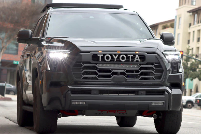 AlphaRex (NOVA-Series) 2022-2025 Toyota Tundra/Sequoia LED Projector Headlights - Alpha-Black/White DRL (Converter Required)