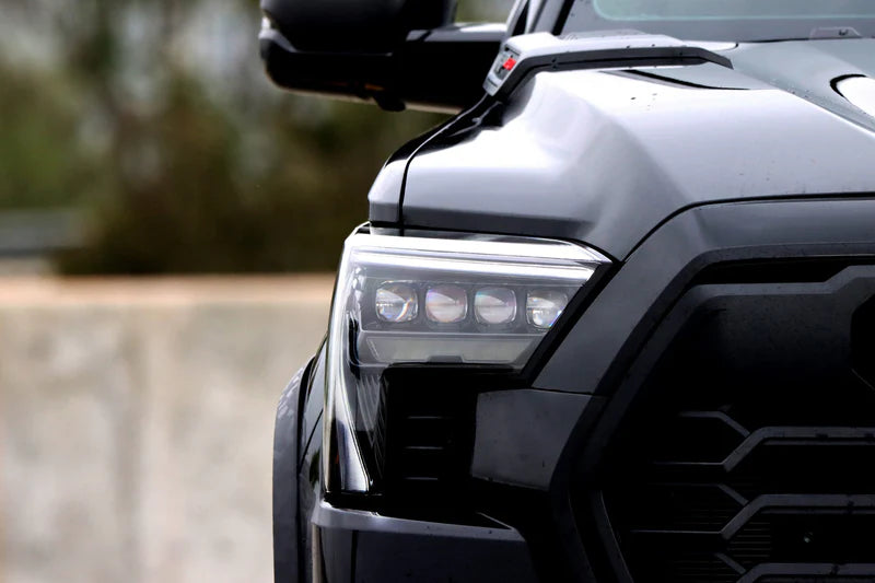 AlphaRex (NOVA-Series) 2022-2025 Toyota Tundra/Sequoia LED Projector Headlights - Alpha-Black/White DRL (Converter Required)