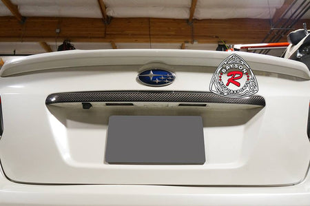 Carbon Fiber Trunk Garnish Trim For 2015-2021 Subaru WRX STi - Bayson R Motorsports