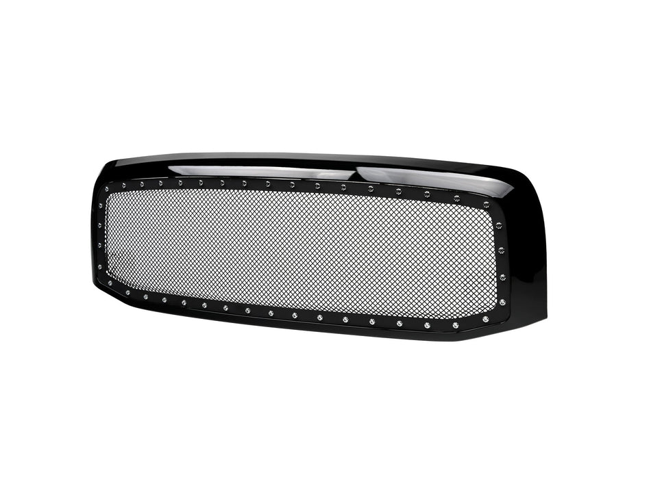 Armordillo 2002-2005 Dodge Ram 1500 Studded Mesh Grille - Gloss Black - Bayson R Motorsports