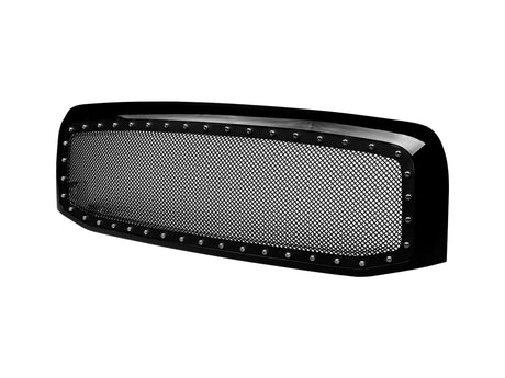 Armordillo 2006-2009 Dodge Ram 2500/3500 Studded Mesh Grille - Gloss Black - Bayson R Motorsports