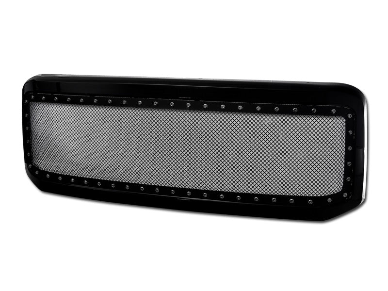 Armordillo 2005-2007 Ford Super Duty F-250/F-350/F-450 Studded Mesh Grille Gloss Black - Bayson R Motorsports