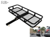 Armordillo 2" Hitch Cargo Carrier 20" X 48" Basket Style Fold Up Trailer Hitch - Black - Bayson R Motorsports