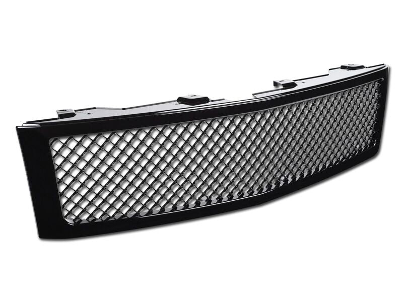 Armordillo 2007-2013 Chevy Silverado 1500 Mesh Grille Gloss Black - Bayson R Motorsports