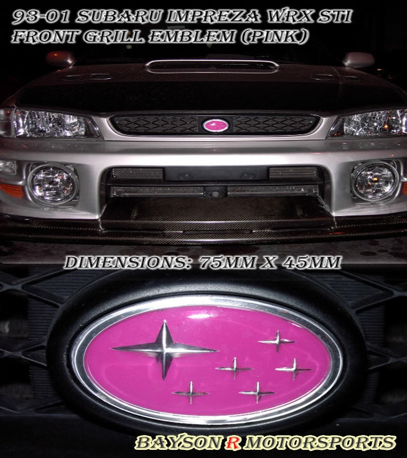 93-01 Subaru Impreza WRX/STI "star' JDM Badge Emblem (Pink) - Bayson R Motorsports