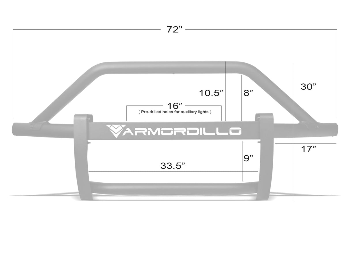 Armordillo 2017-2021 Nissan Titan (EXCL. XD) AR Pre-Runner Guard - Matte Black - Bayson R Motorsports