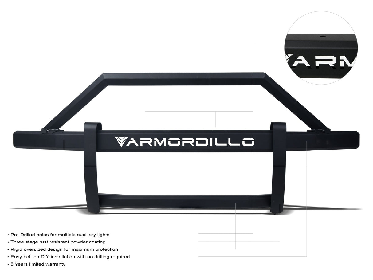 Armordillo 2019-2022 Ford Ranger AR2 Pre-Runner Guard - Matte Black - Bayson R Motorsports