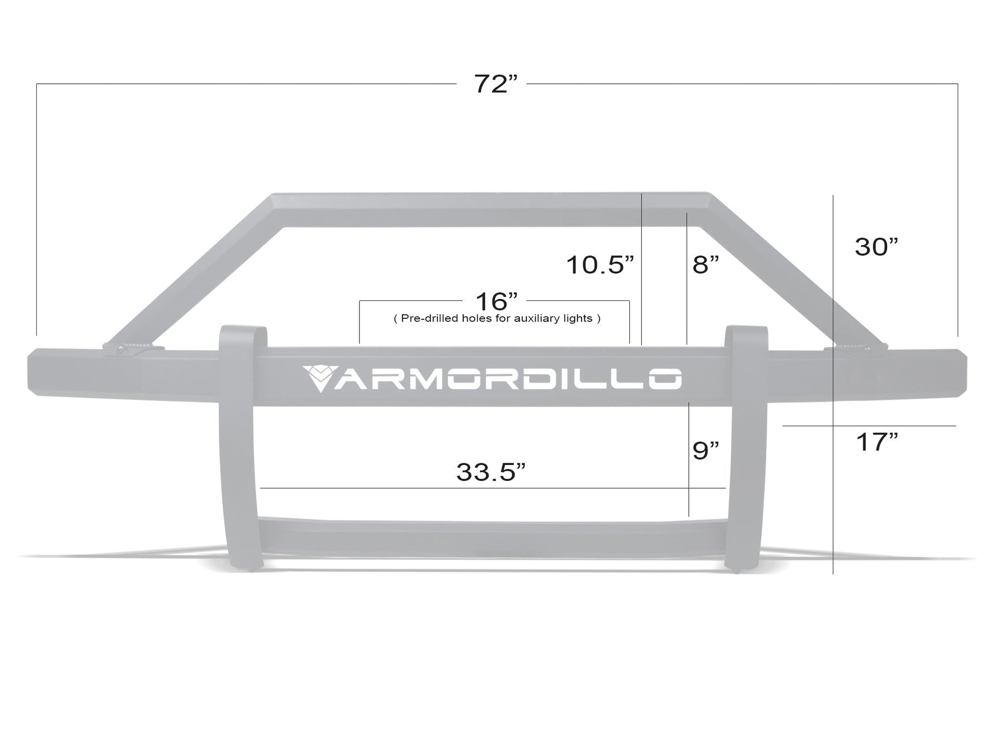 Armordillo 2015-2020 Ford F-150 AR2 Pre-Runner Guard - Matte Black - Bayson R Motorsports