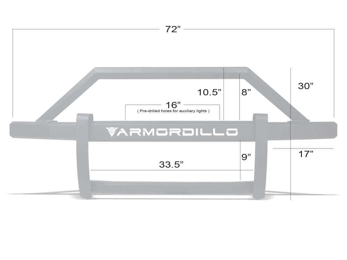 Armordillo 2017-2020 Nissan Titan (EXCL. XD) AR2 Pre-Runner Guard - Matte Black - Bayson R Motorsports