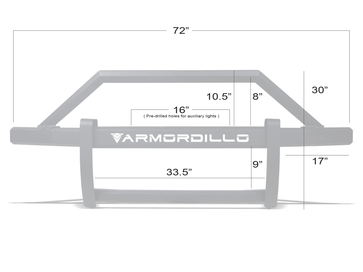 Armordillo 2019-2022 Dodge Ram 1500 AR2 Pre-Runner Guard - Matte Black (EXCLUDING REBEL AND WARLOCK MODELS) - Bayson R Motorsports