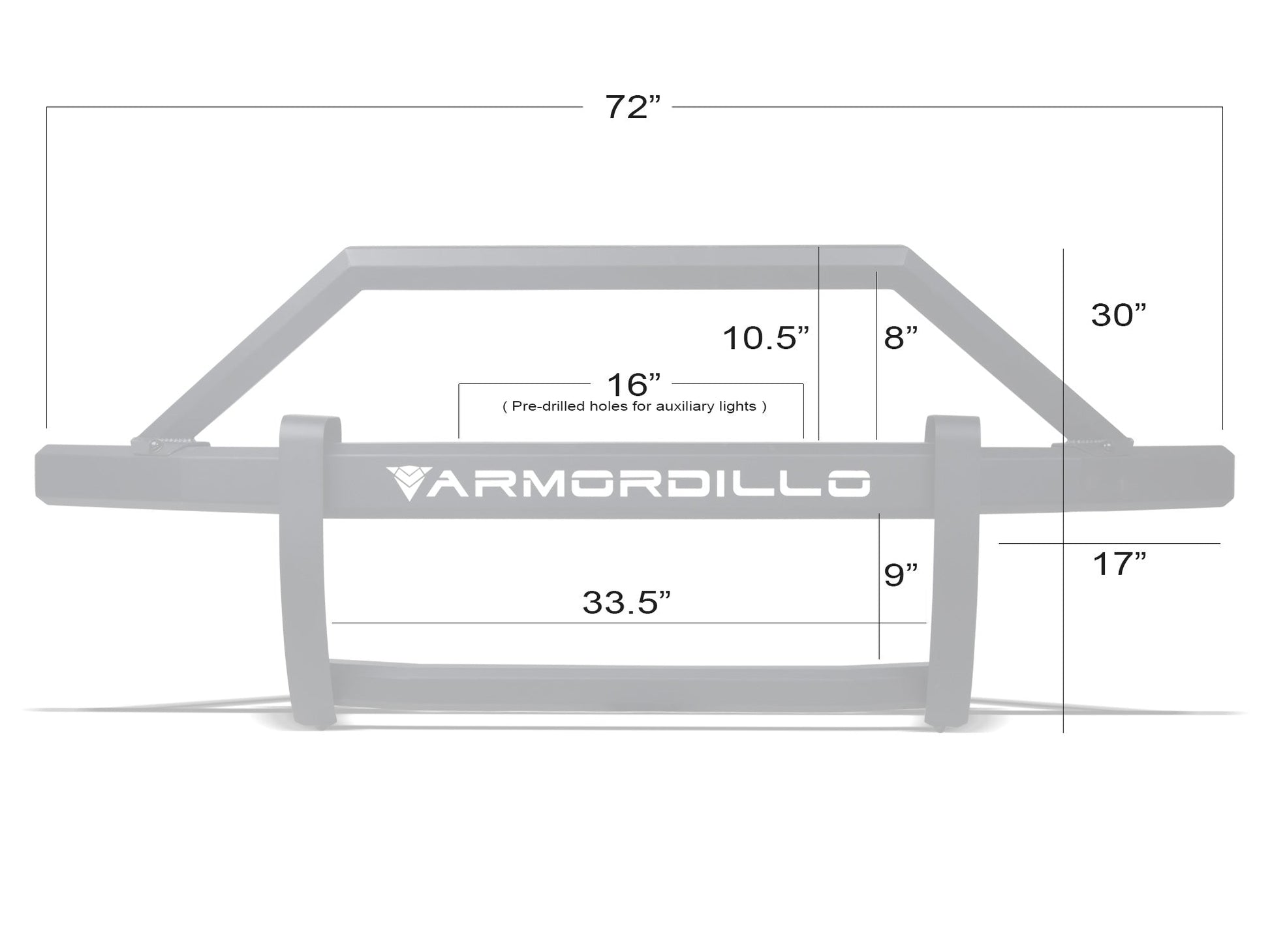 Armordillo 2019-2022 Dodge Ram 1500 AR2 Pre-Runner Guard - Matte Black (EXCLUDING REBEL AND WARLOCK MODELS) - Bayson R Motorsports