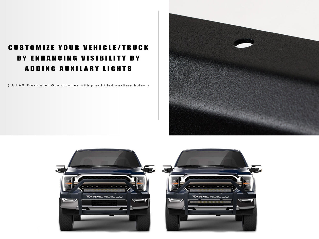 Armordillo 2019-2022 Chevy Silverado 1500 AR2 Pre-Runner Guard - Matte Black - Bayson R Motorsports