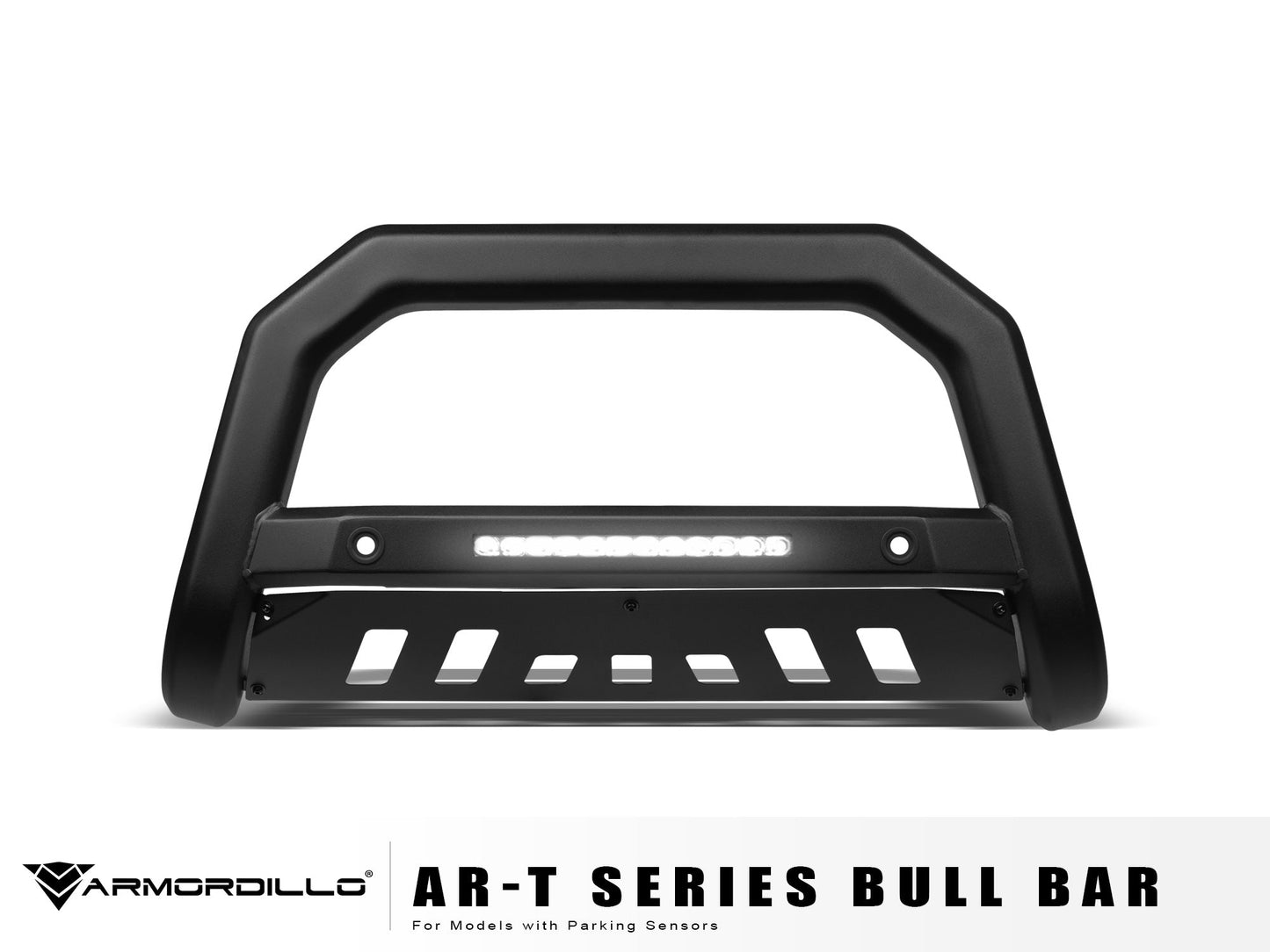 Armordillo 2011-2019 Chevy Silverado 2500/3500 AR-T Bull Bar w/Parking Sensor - Matte Black - Bayson R Motorsports