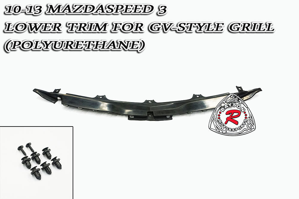 GV Style Front Grille For 2010-2013 Mazdaspeed3 (w/ Lower Trim) - Bayson R Motorsports