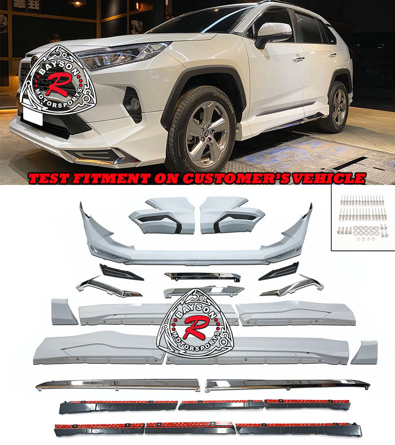 Bayson R Body Kit Toyota RAV4 Auto-Styling Front Lip, Splitter, Side Skirts, Rear Aprons ...
