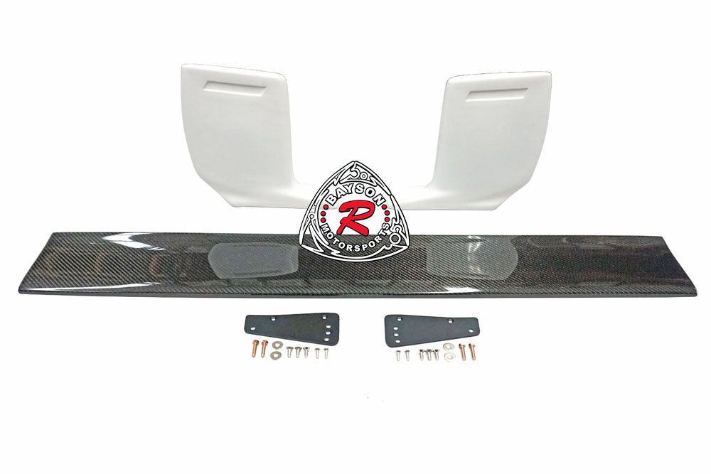 MU V2 Style Trunk Spoiler (Carbon Fiber) w/ Emblems For 1994-2001 Acura Integra DC2 3 Door - Bayson R Motorsports