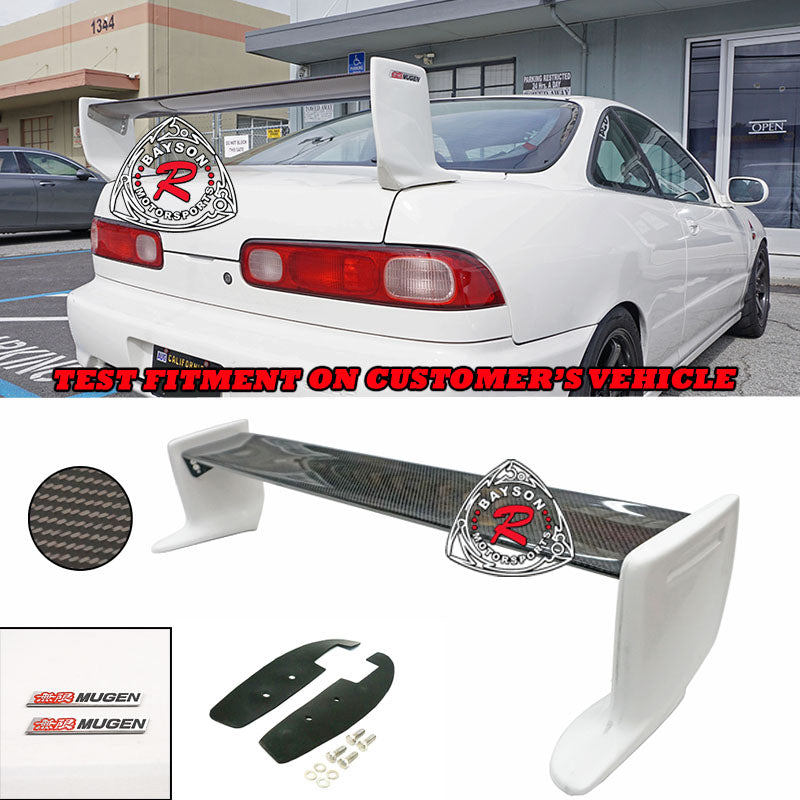 MU V2 Style Trunk Spoiler (Fibereglass with Carbon Fiber Mid Wing) For 1994-2001 Acura Integra (2Dr)
