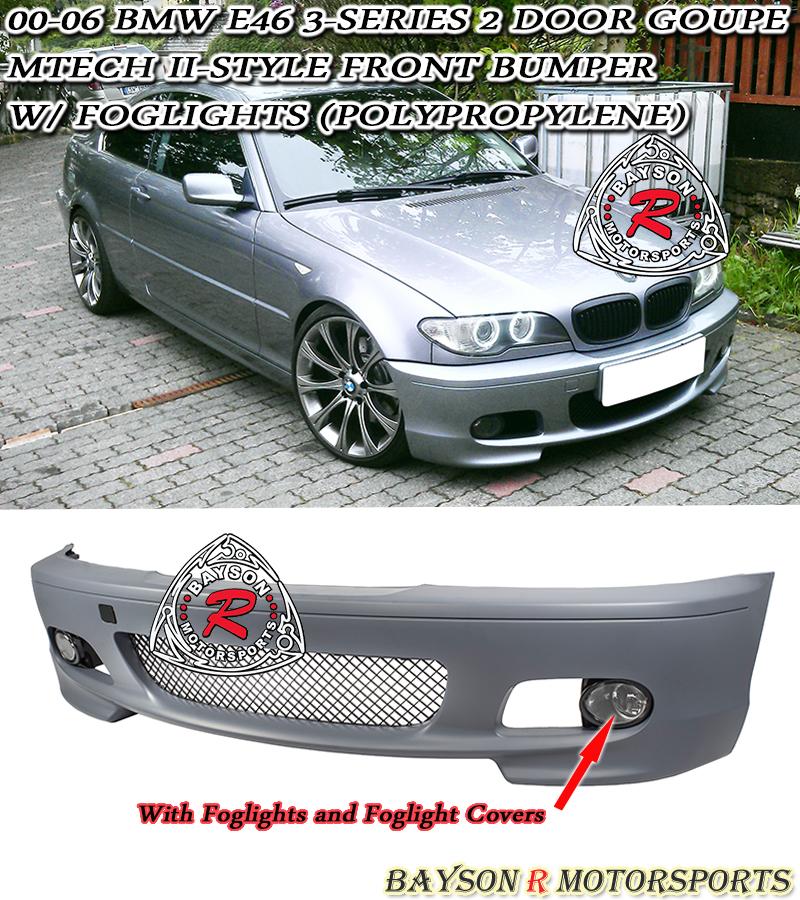 M-Tech II Style Front Bumper For 2000-2003 BMW 3 Series E46 2Dr - Bayson R Motorsports