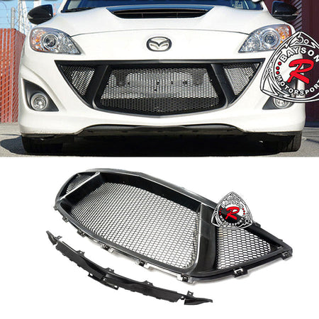 GV-Style Front Grille with Lower Trim For 2010-2013 Mazda-3 (Mazdaspeed-3 Only)