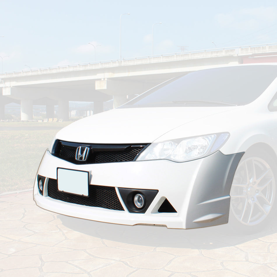 MU RR Front Bumper/Grille/Fog Lights For 2006-2011 Acura CSX 4Dr (Canadian Model)