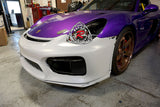 GT4 Style Front Bumper w/DRL (without Headlight Washer Holes) For 2013-2016 Porsche 981 Cayman Boxster - Bayson R Motorsports