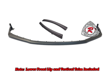 GT4 Style Front Lip with Vertical Trim For 2016 Porsche Cayman GT4 / Boxster Spyder (981) - Bayson R Motorsports