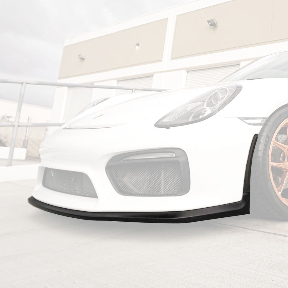 GT4 Style Front Lip with Vertical Trim For 2016 Porsche Cayman GT4/Boxster Spyder (981)