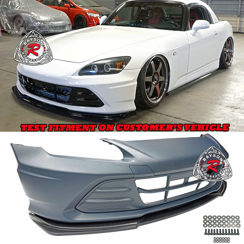 20th Anniversary Style Front Bumper w/ Front Lip For 2000-2009 Honda S2000 - Bayson R Motorsports