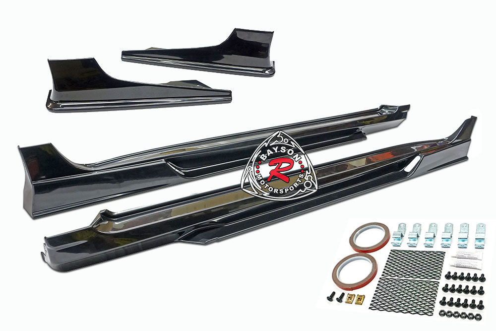 VR-II Style Side Skirts w/ Side Air Shroud For 2015-2021 Subaru WRX / STi - Bayson R Motorsports