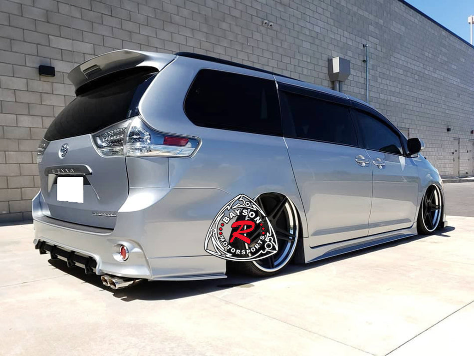 MP Style Rear Aprons with CK Style Rear Diffuser Bundle For 2011-2020 Toyota Sienna (SE Model)