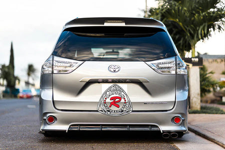 MP Style Rear Aprons with CK Style Rear Diffuser Bundle For 2011-2020 Toyota Sienna (SE Model)