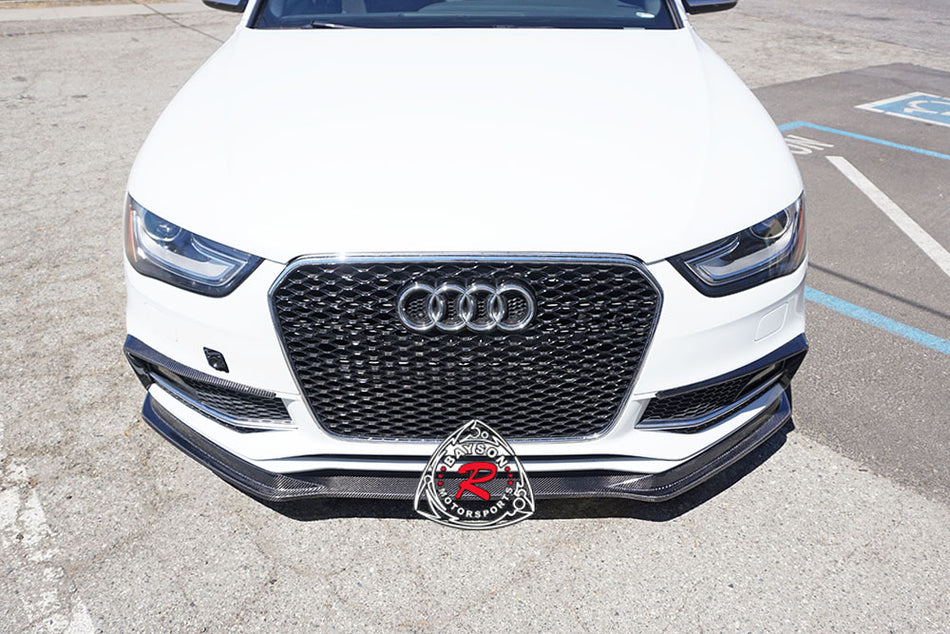 Front Bumper Canards (Carbon Fiber) For 2013-2016 Audi A4 S-Line/S4 (B8.5)