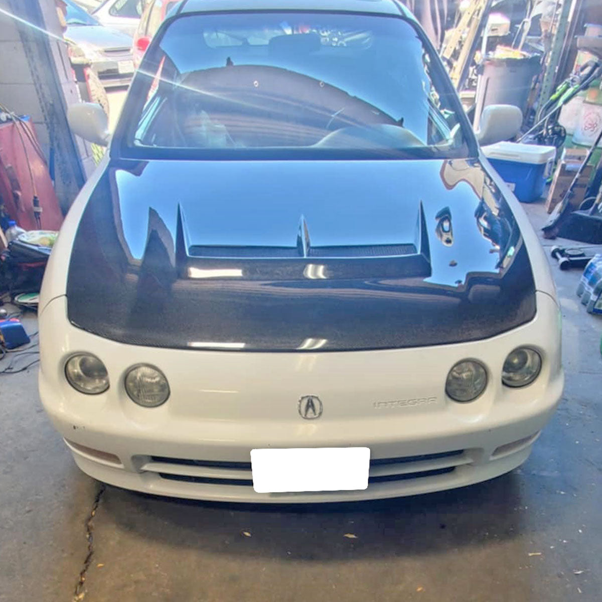Acura Integra with USDM Front End Carbon Fiber Hood (1994-2001) JS ...