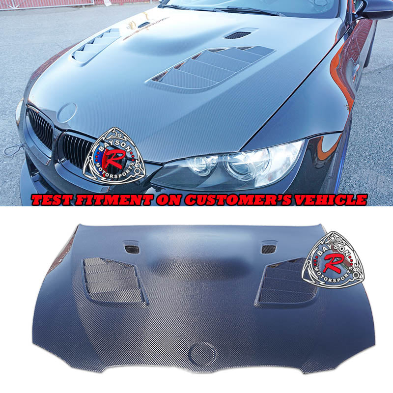 VR Style Hood (Carbon Fiber) For 2008-2013 BMW M3 ONLY E92 - Bayson R Motorsports