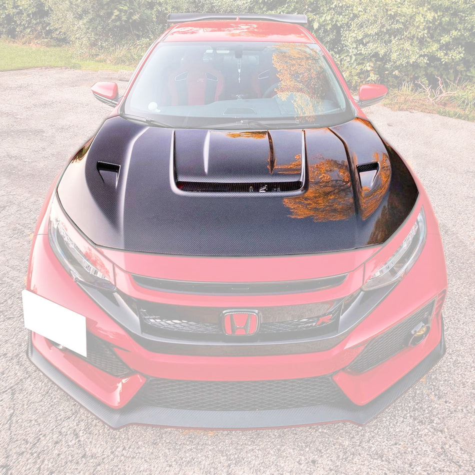 VR Style (Carbon Fiber) Hood For 2017-2021 Honda Civic Type R (FK8)