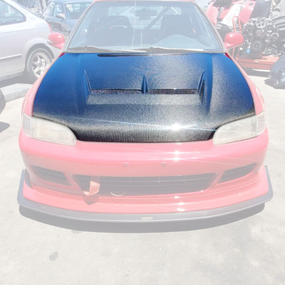 JS Style (Carbon Fiber) Hood For 1992-1995 Honda Civic 2Dr/3Dr