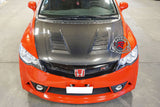 MU Style Hood (Carbon Fiber) For 2006-2011 Honda Civic (JDM Spec) / Acura CSX 4Dr - Bayson R Motorsports